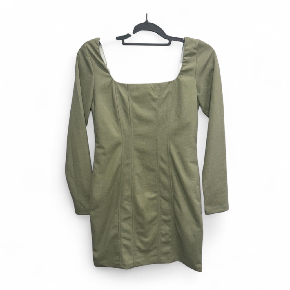 Princess Polly Women’s Sage Green Long Sleeve Mini Dress Size 8